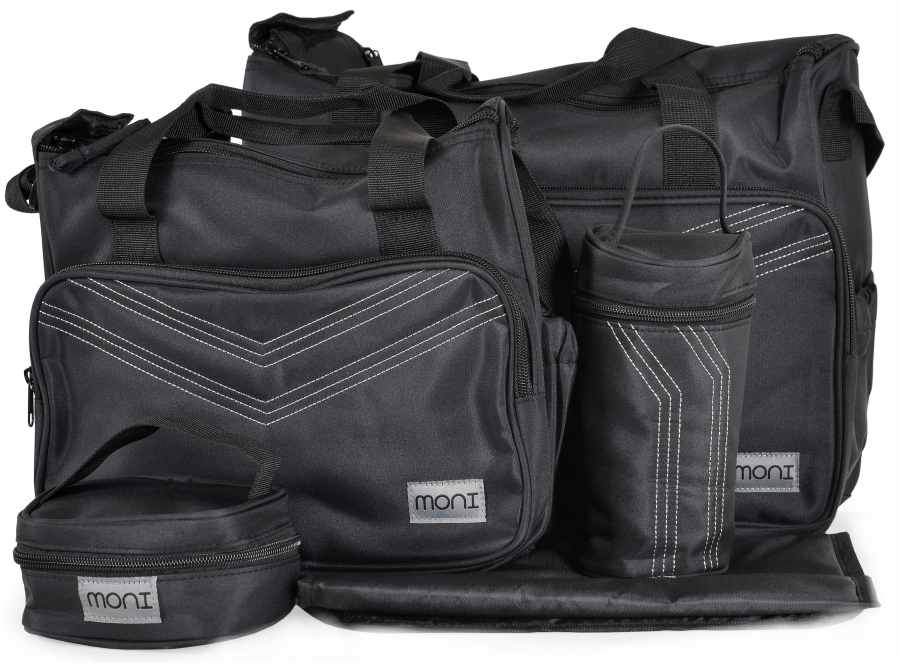 Set de genți pentru accesorii bebeluși Moni - Stella, negru