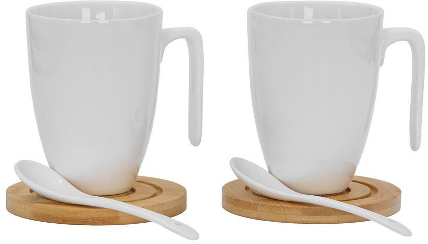 Set de pahare  Maison - Curve, 2 buc., 260 ml, albe