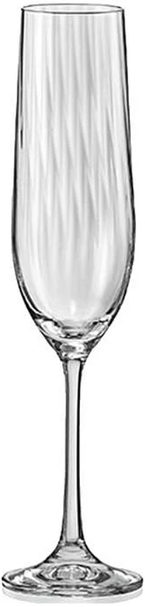 Set de pahare de șampanie Bohemia - Royal Waterfall, 6 buc x 190 ml