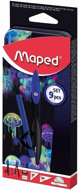 Set de instrumente de desen Maped Deepsea Paradise - 9 piese