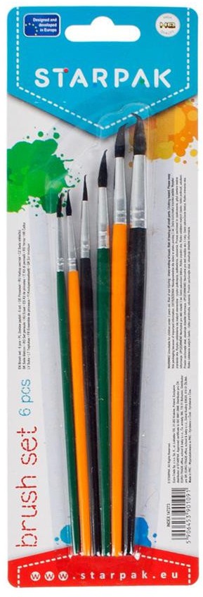 Set de pensule din păr natural Starpak - 6 buc