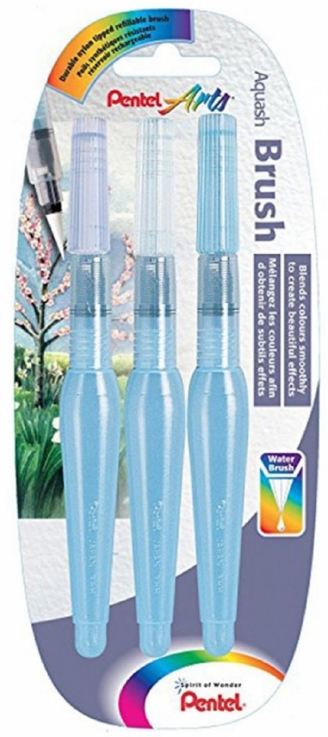 Set pensule Pentel - Aquash Triple - 3 bucati