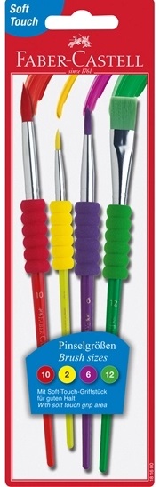 Set pensule pentru pictură în blister Faber Castell - № 10, 2, 6 si 12