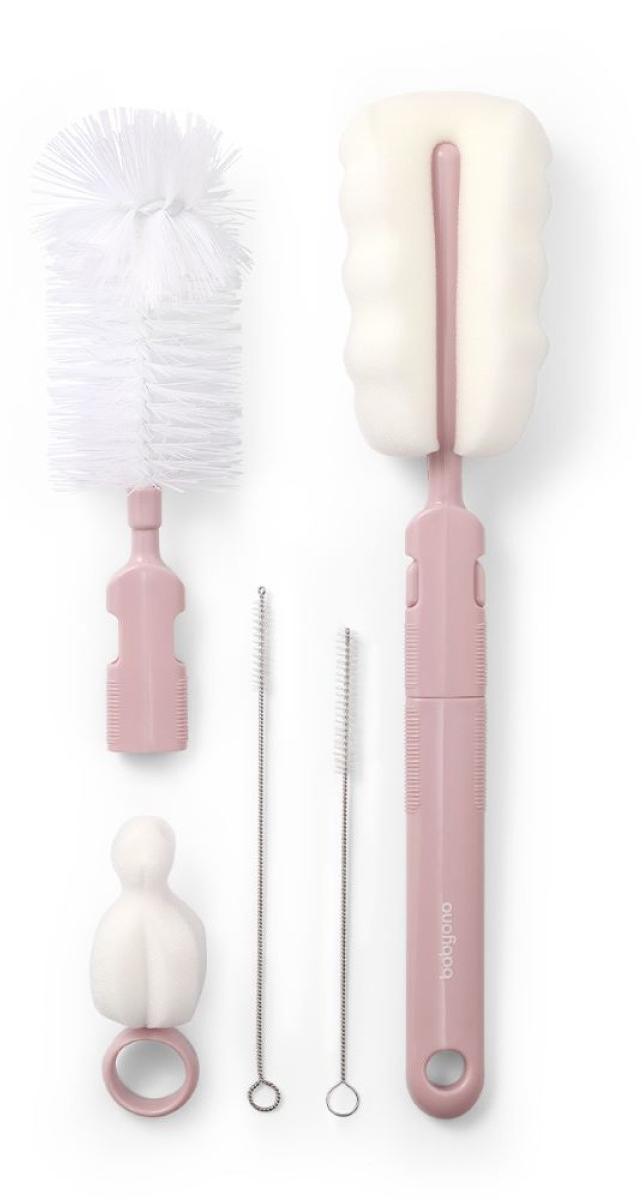 Set perii pentru biberoane și suzete BabyOno - roz