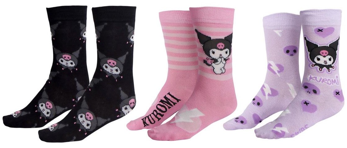 Set de șosete Cerda Animation: Sanrio - Kuromi, Mărimea  36/43