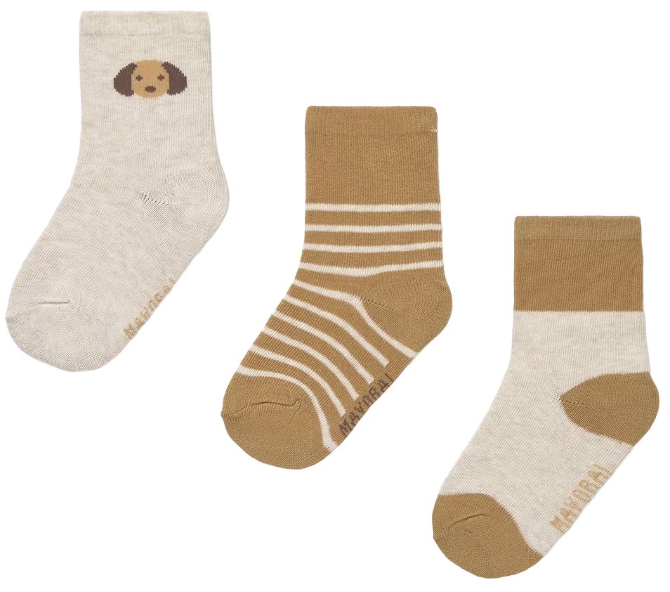 Set de șosete  Mayoral - Caramel , 3 bucăți , 12 luni