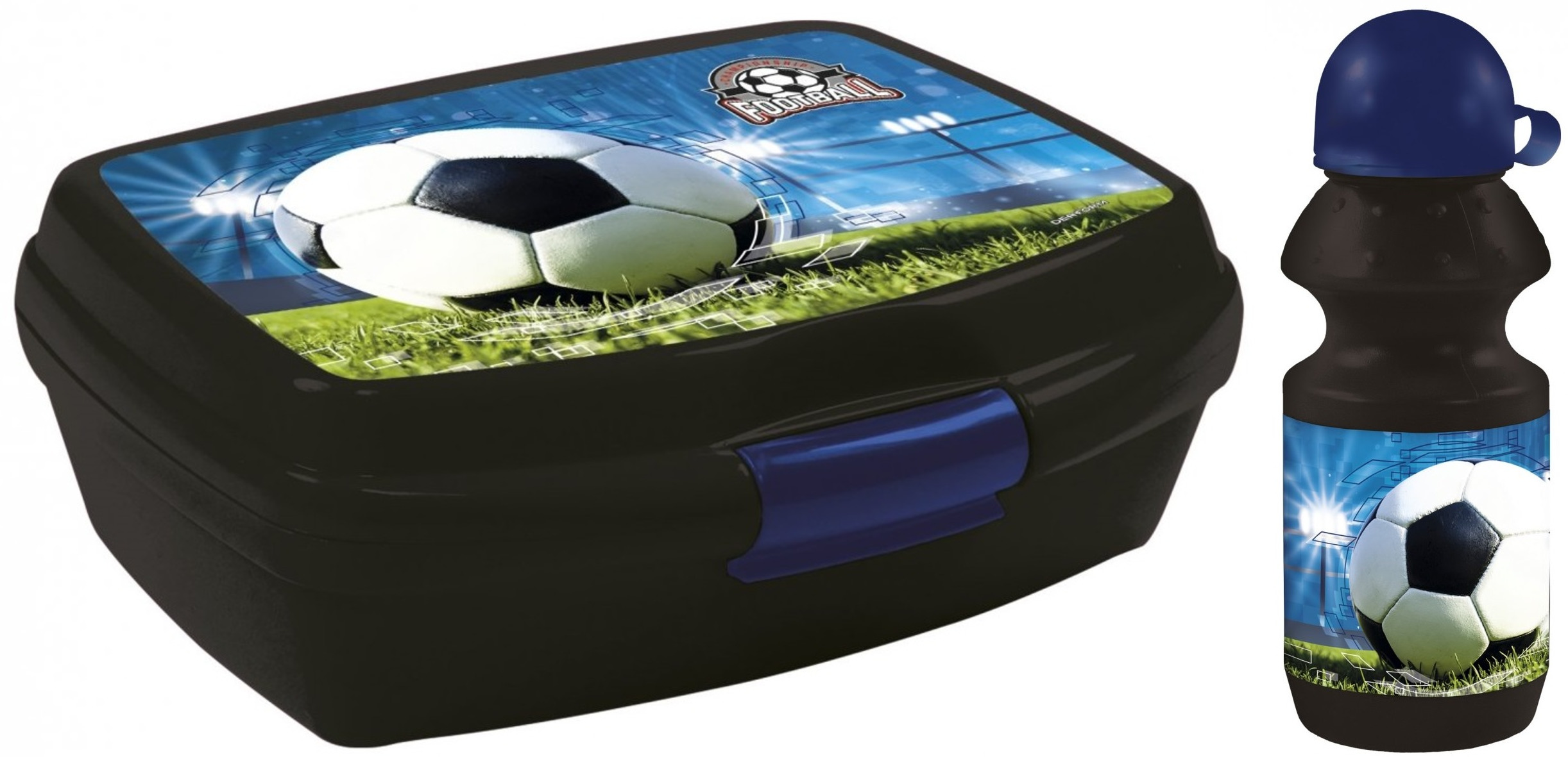 Set Derform - Football, sticlă și cutie pentru mâncare