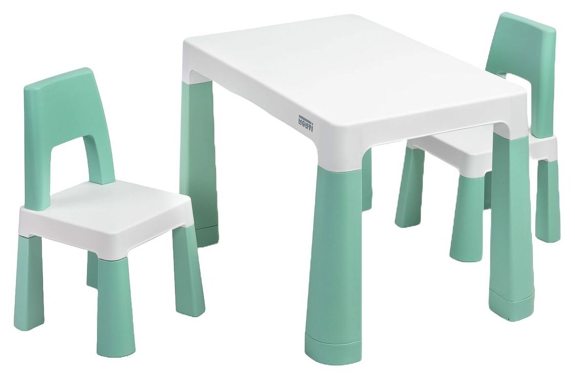 Set masă și 2 scaune pentru copii Caretero Toyz -  Monti, Mint