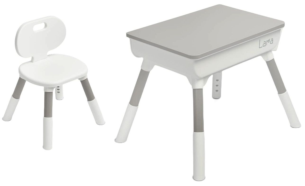 Set masă și scaune pentru copii Caretero Toyz - Lara, Grey