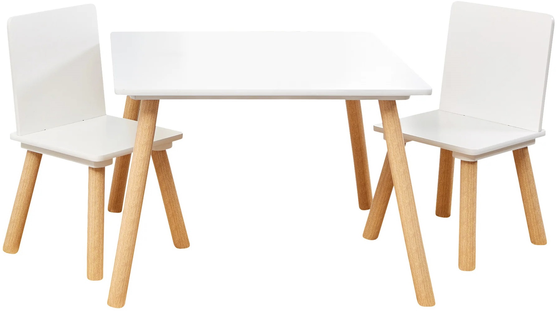 Set pentru copii masă cu 2 scaune Ginger Home - Alb