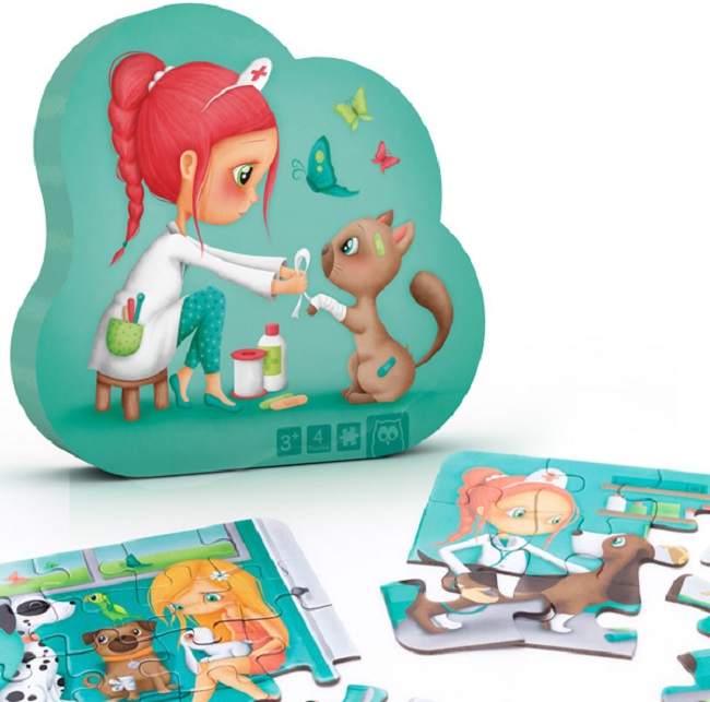 Set de puzzle-uri pentru copii Eurekakids - Cabinet veterinar