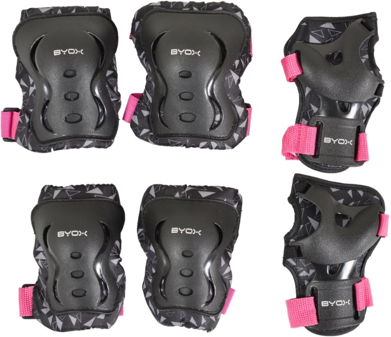 Set de protectori pentru copii  Byox - Dazzle, class B, 25-50 kg, roz