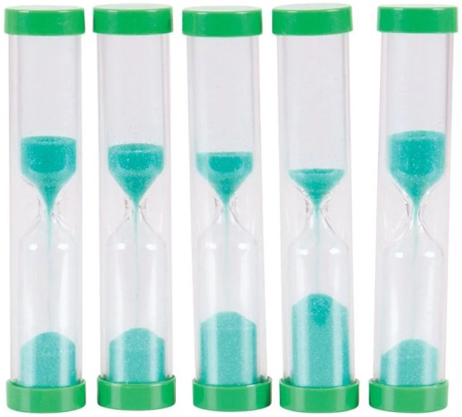 Set clepsidra pentru copii Bigjigs - 5 buc. 1 minut fiecare