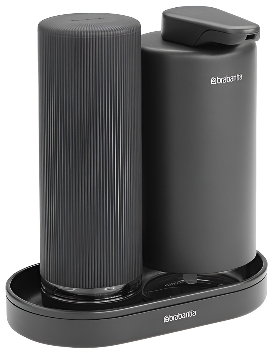 Set dozator de săpun Brabantia - SinkStyle, Mineral Infinite Grey, 2 x 200 ml