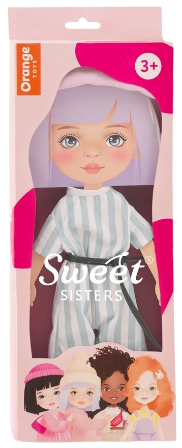 Orange Toys Sweet Sisters Sweet Sisters Set de îmbrăcăminte pentru păpuși - Salopeta cu dungi