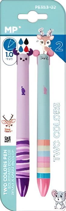 Set pixuri bicolore MP - Cerb si soricel, 2 bucati