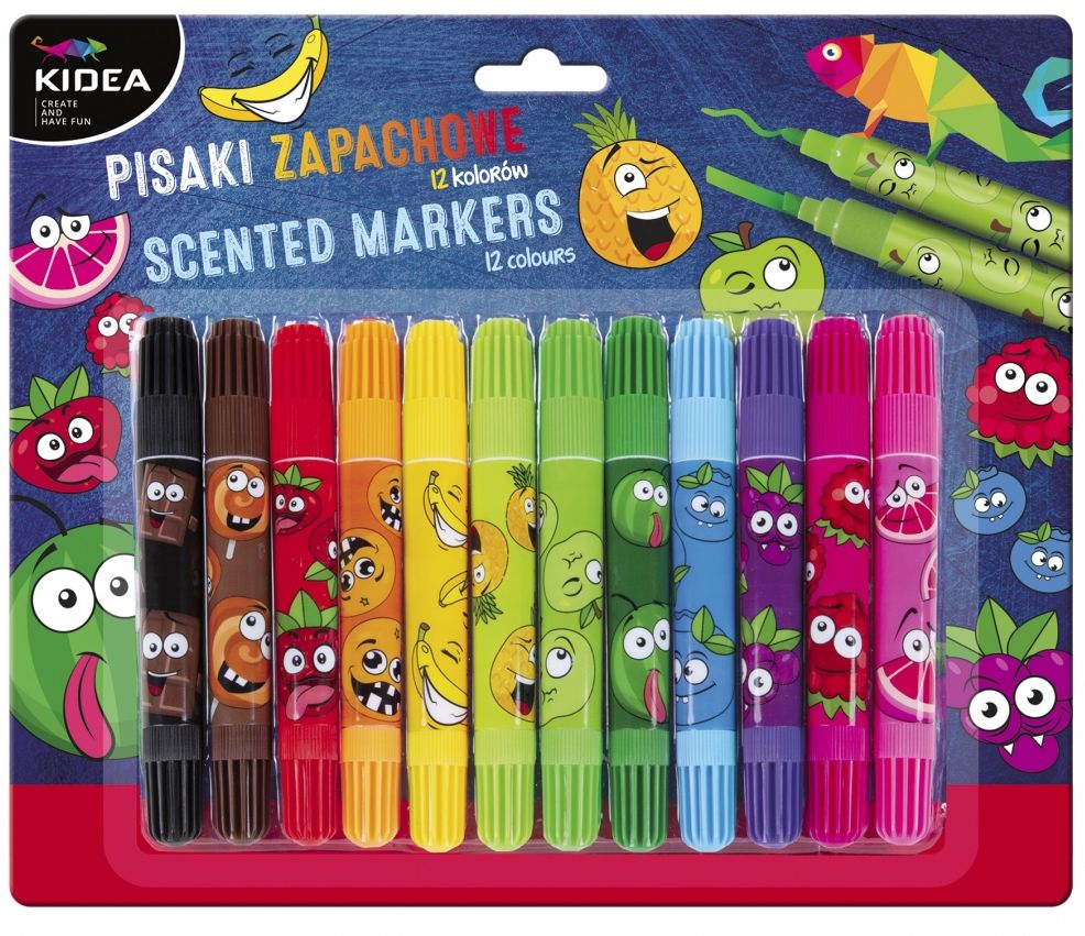 Set de markere parfumate cu două capete Kidea - 12 culori