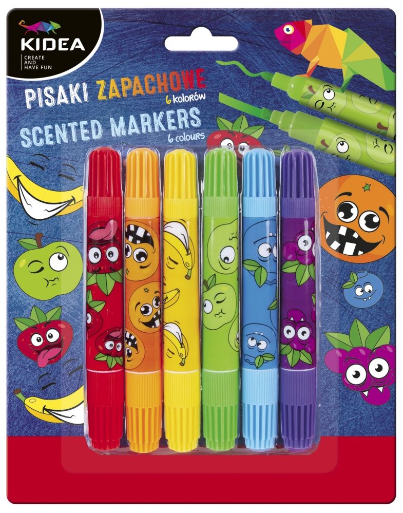 Set de markere parfumate cu două capete Kidea - 6 culori
