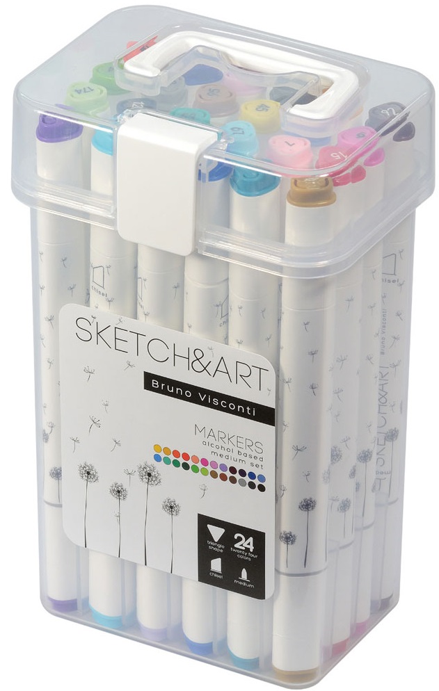 Set de markere Bruno Visconti Sketch&Art - 24 de culori