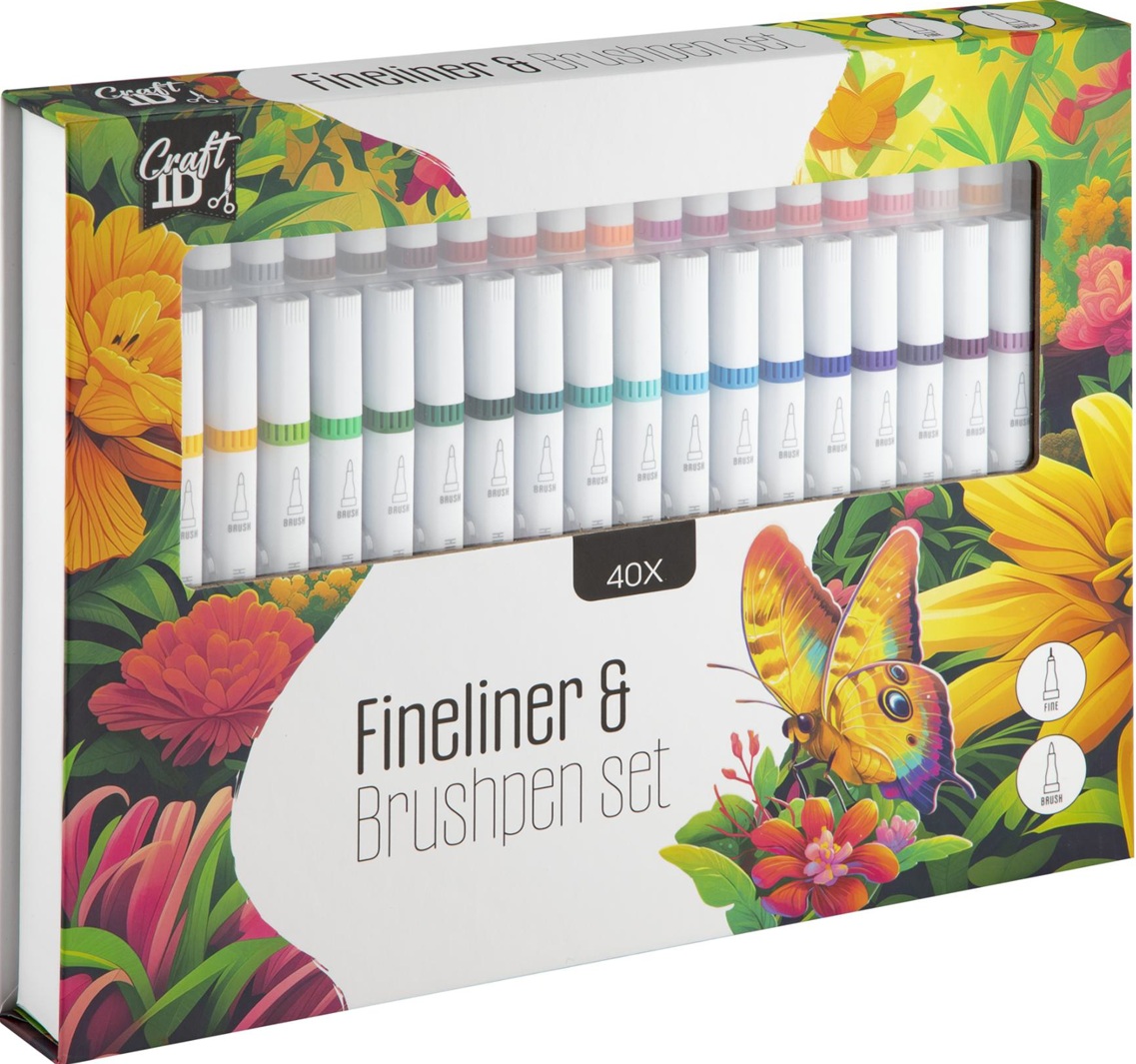 Set de markere cu două capete Craft ID - 40 buc