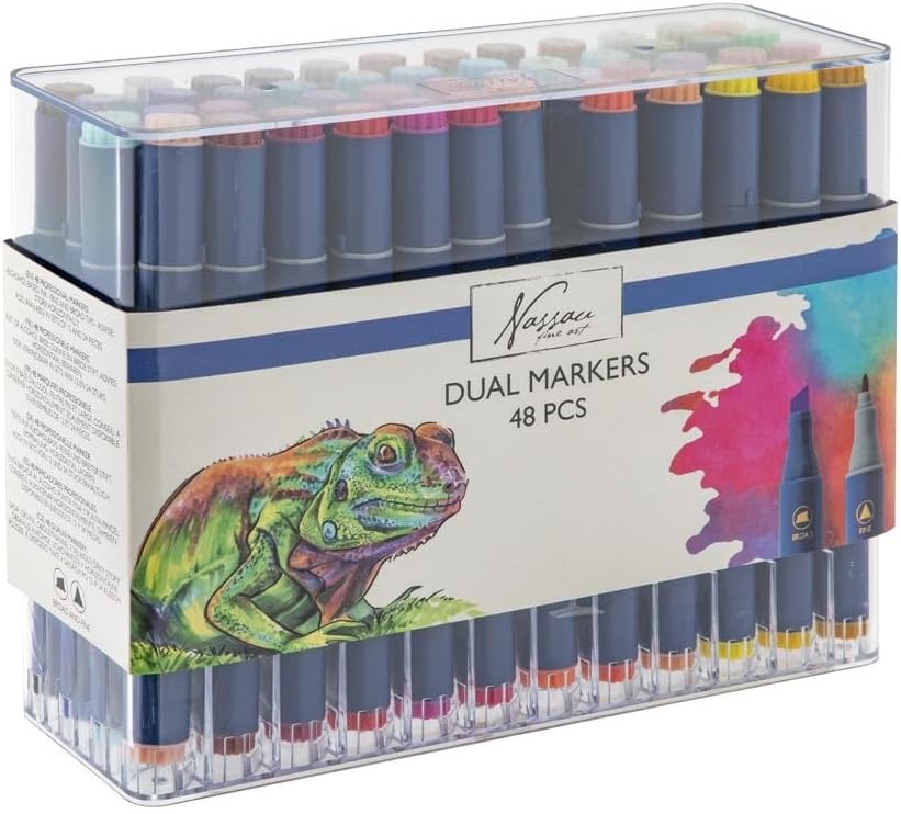 Set de markere cu două capete Nassau - 48 buc