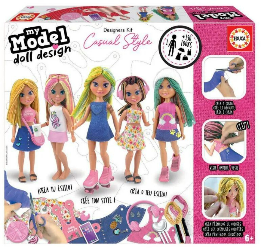 Set Educa - Fă-ți propria păpușă de designer, stil casual