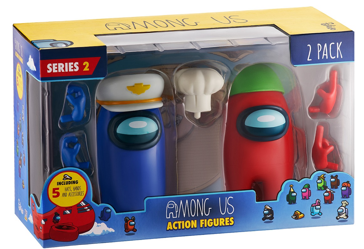 Set figurine de acțiune P.M.I. Games: Among Us - Crewmates (5 hats and accessories) (Series 2), 2 buc., sortiment