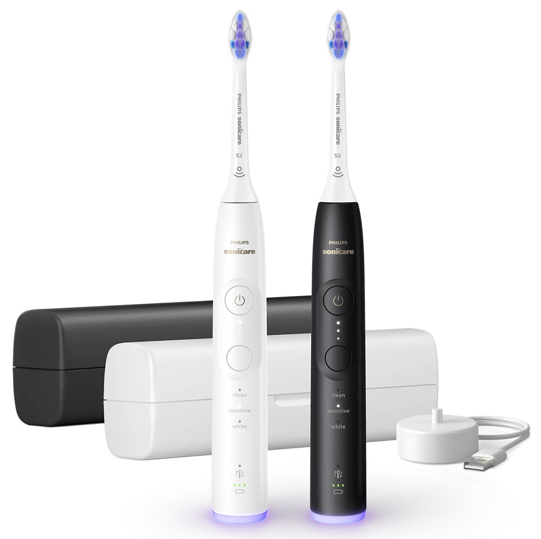 Set de periuțe de dinți electrice Philips - Sonicare 6500, negru/alb
