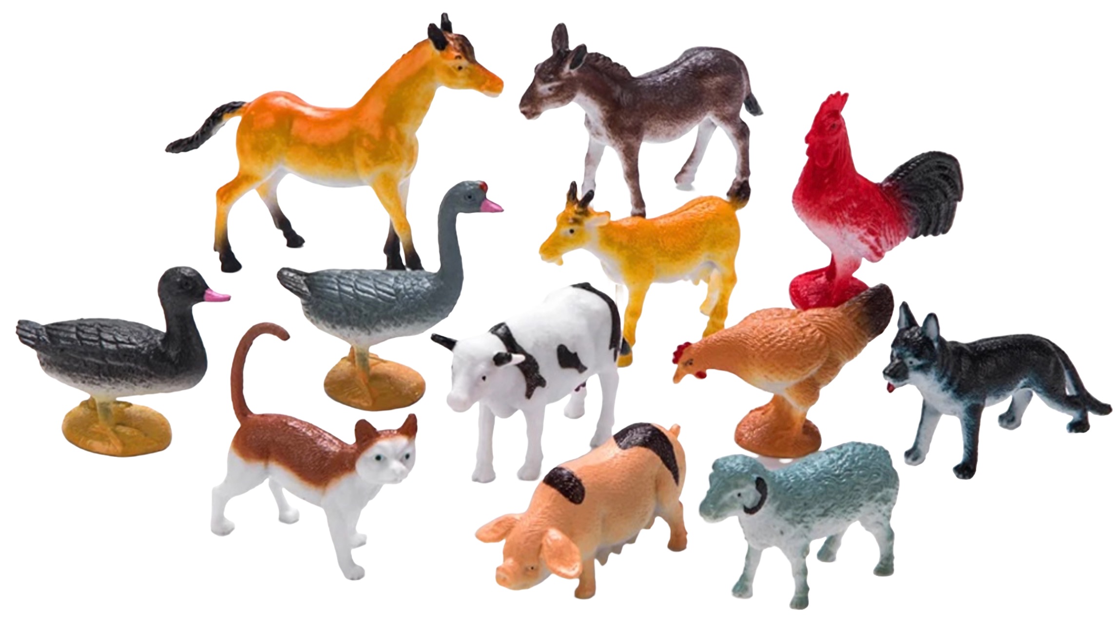 Set de figurine  Faunica - Animale de fermă, 12 piese