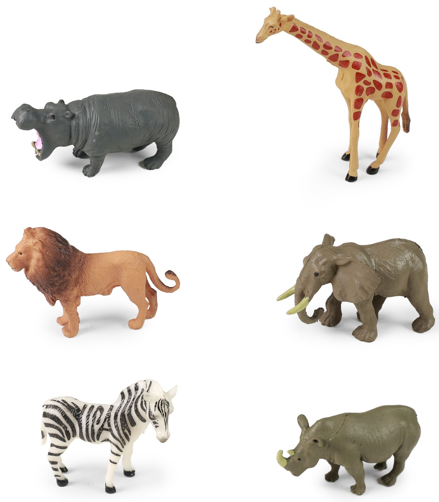 Set de figurine  Rappa - Animale africane, 6 buc. , 5-7 cm
