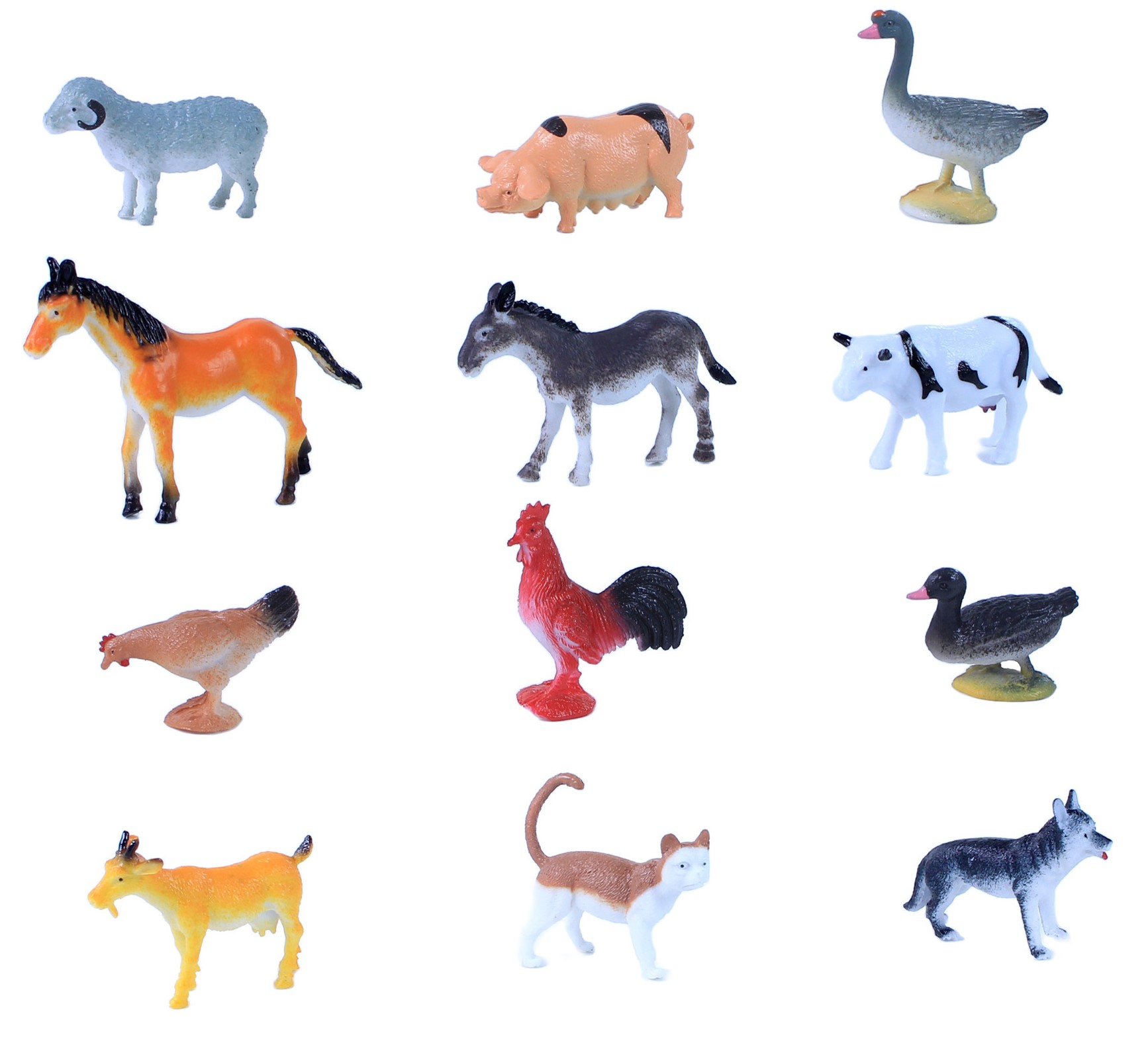 Set de figurine  Rappa - Animale domestice , 12 buc. , 4-6 cm