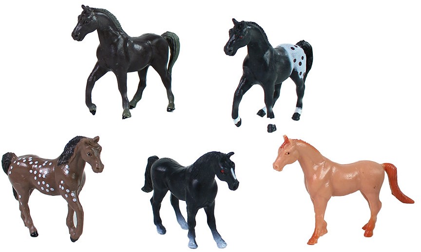 Set de figurine  Rappa - caiII, 5 buc. , 6 cm