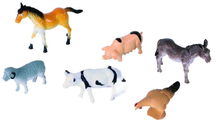 Set de figurine  Rappa - Animale de fermă, 6 buc. , 5-6 cm