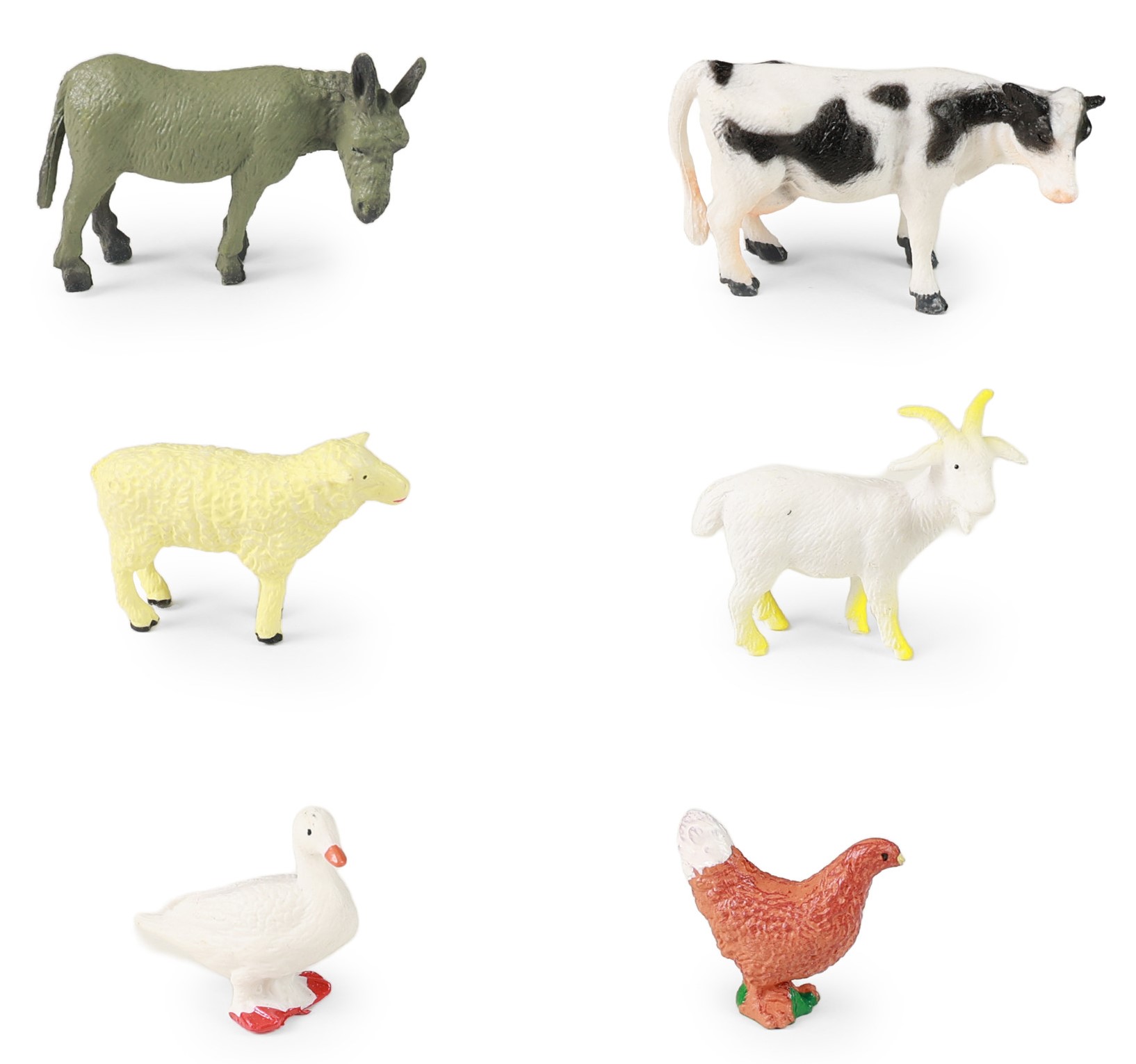 Set de figurine  Rappa - Animale de fermă, 6 buc. , 3-6 cm