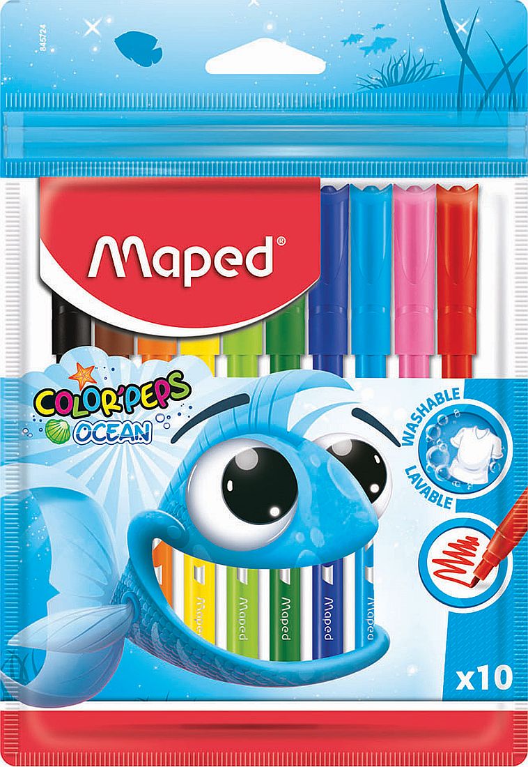 Set carioci  Maped Color Peps - Ocean, 10 culori