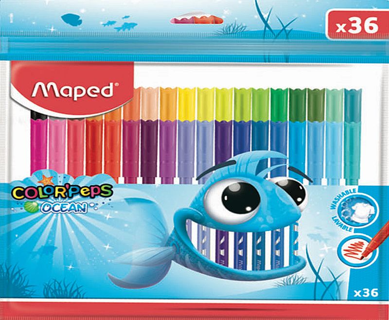 Set carioci Maped Color Peps - Ocean, 36 culori