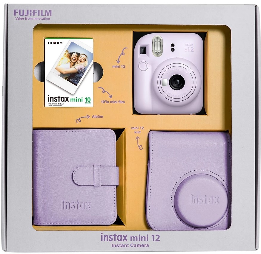 instax mini 12 Lilac Purple フィルム付き Aparat foto instant Fujifilm Instax Mini 12 Lilac Purple - eMAG.ro