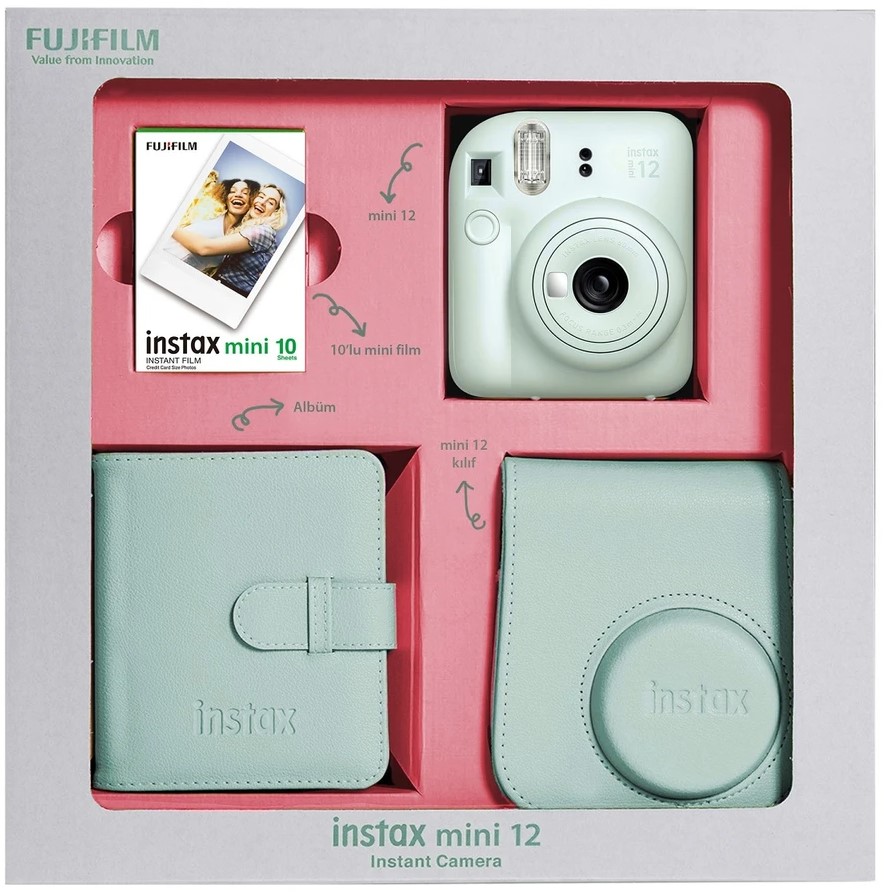 Set Fujifilm - instax mini 12 Bundle Box, Mint Green | Ozone.ro
