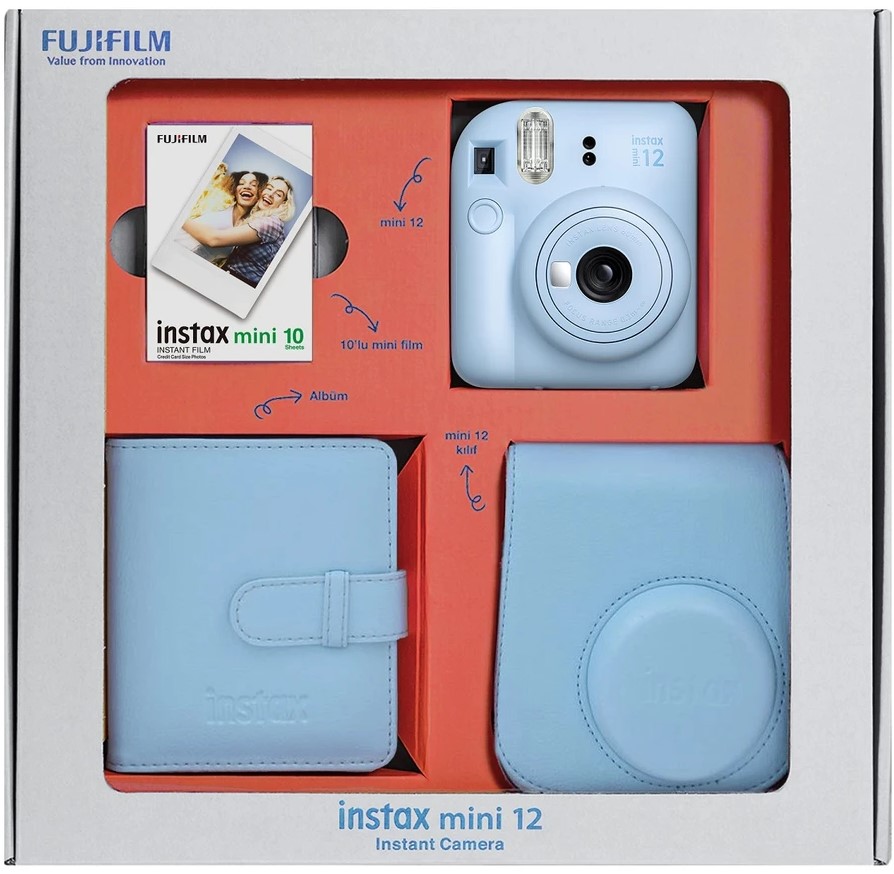 Set Fujifilm - instax mini 12 Bundle Box, Pastel Blue | Ozone.ro