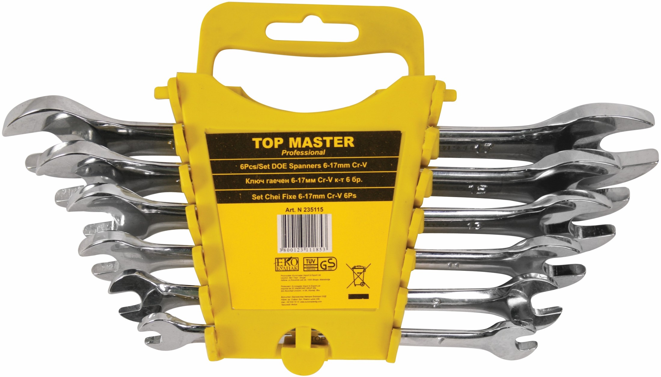 Set de chei fixe Top Master - Pro, 6-17 mm, 6 buc.