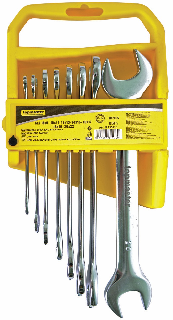 Set de chei fixe Top Master - Pro, 6-22 mm, 8 buc.