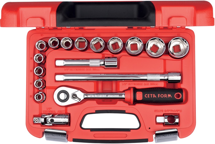 Gedore set  Ceta Form - 29085, 18 piese , 1/2'', 10-32 mm