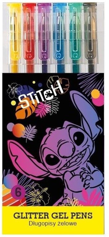Set pixuri gel cu brocart Cool Pack Disney - Stitch, 6 culori