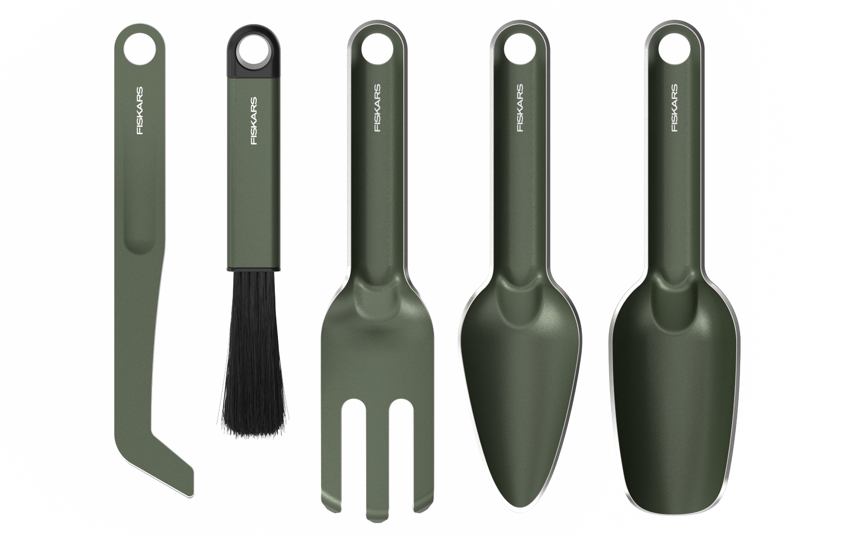 Set de unelte de grădinărit Fiskars - Plant Care, 5 piese, verzi