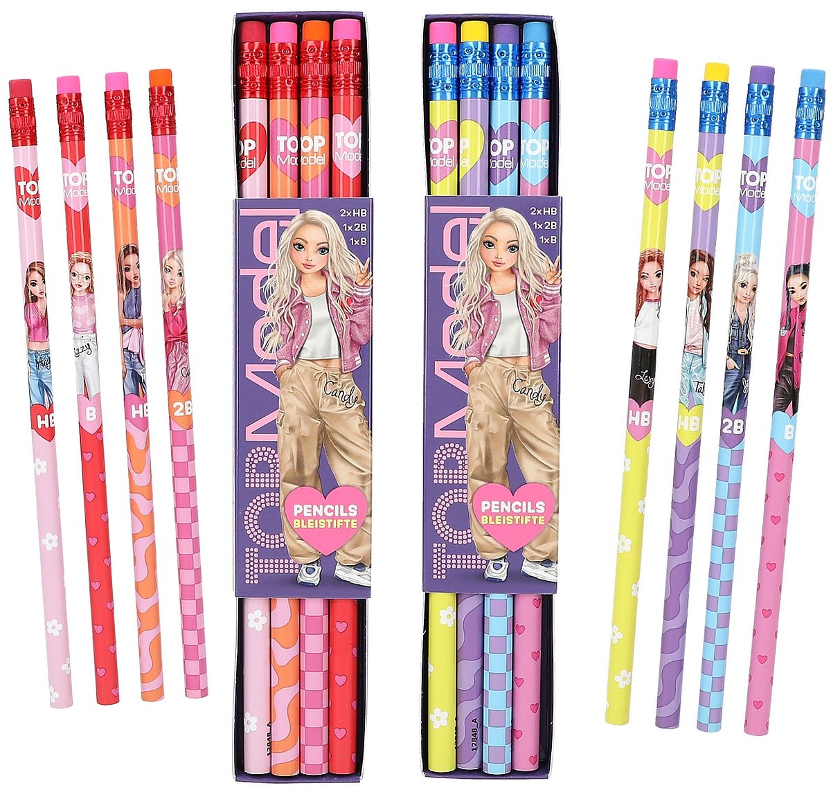 Set creioane din grafit Depesche TopModel - 4 buc, sortiment