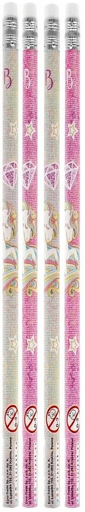 Set de creioane grafit cu radieră Starpak Unicorn - 4 buc