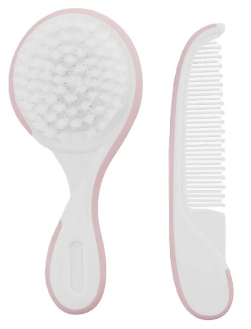 Set pieptene si perie de par  KikkaBoo - Utility, Pink
