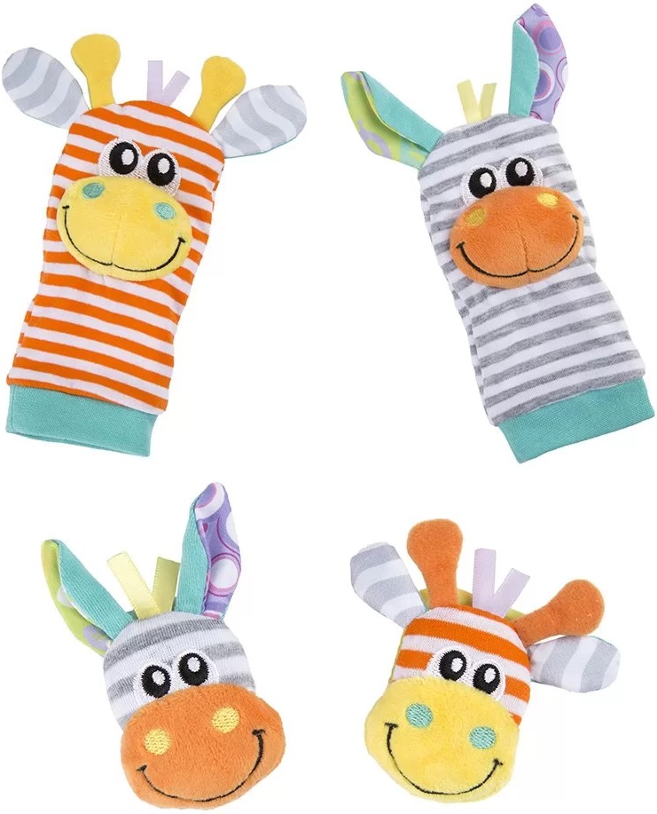 Set de brățări și șosete Playgro - Jungle Refresh, 0m+