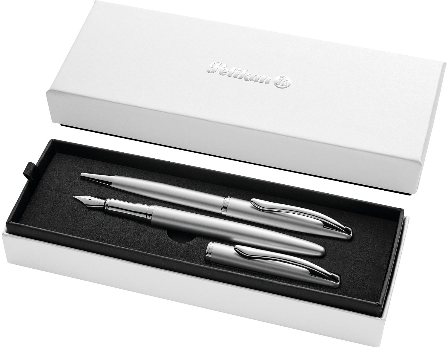 Set Pix si Stilou Pelikan K/P36 Jazz Noble Elegance, in Cutie, Argintiu - imagine 2