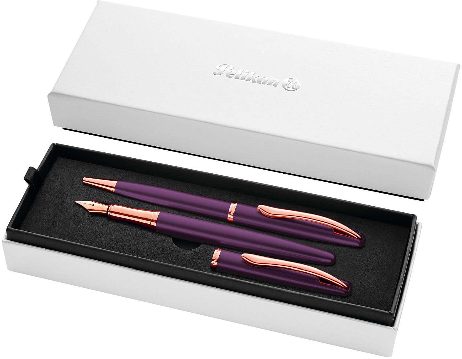 Set stilou cu bilă și stilou  Pelikan Jazz - Noble Elegance, violet te